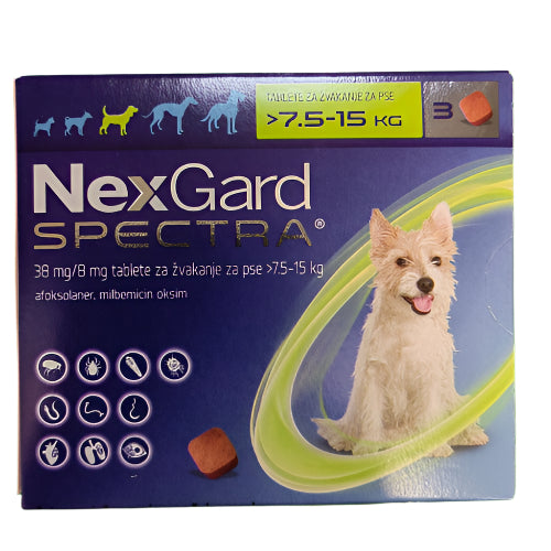 Nexgard spectra protiv unutrašnjih i spoljnih parazita