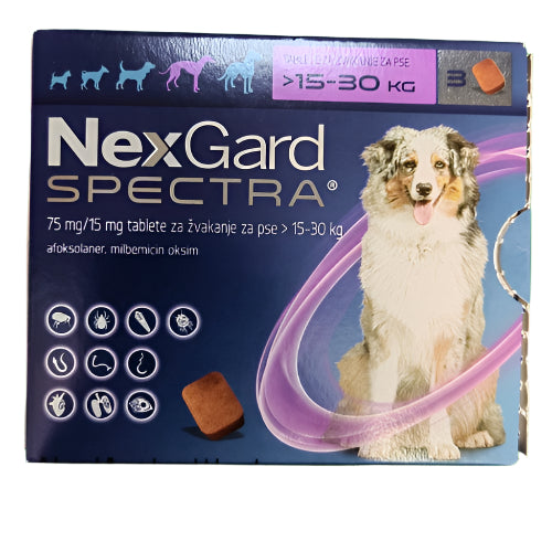 Nexgard spectra protiv unutrašnjih i spoljnih parazita