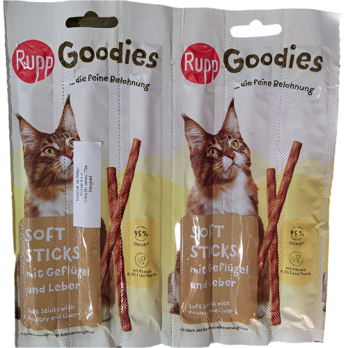Rupp Goodies Stick – Zdrav i ukusan užitak za vaše mačke- 3 stapića