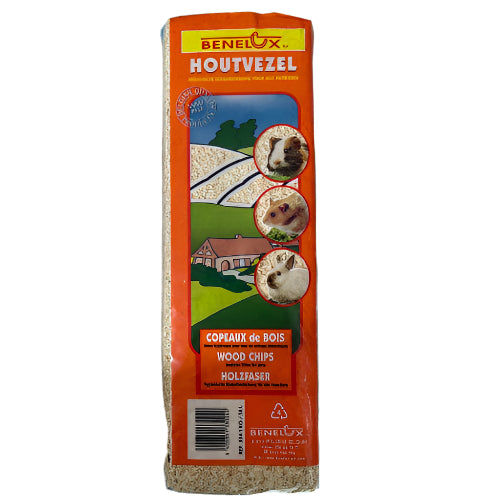 Benelux Houtvezel Wood Chips 1 kg - Prirodna Drvena Podloga za Male Ljubimce