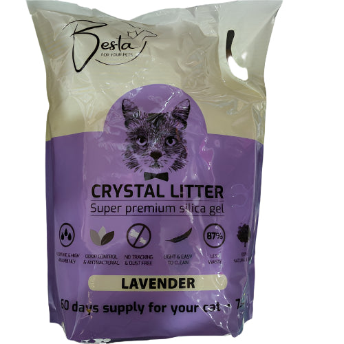 Besta Crystal Litter 7.5L - Silikonski Posip za Mačke sa Različitim Mirisima