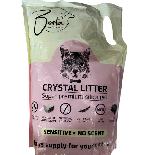 Besta Crystal Litter 7.5L - Silikonski Posip za Mačke sa Različitim Mirisima