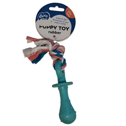 Duvo Plus Igračka za Pse: TPR Teether sa Pamukastom Užadom – 18 cm