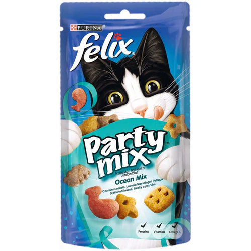 Felix Party Mix 60 g - Losos, Bakalar, Pastrmka
