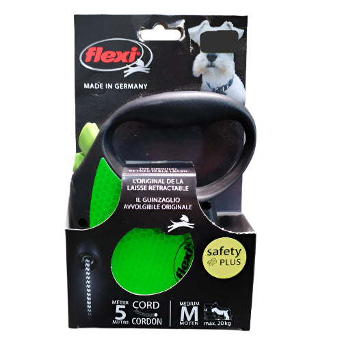 Flexi New Neon M – Automatski povodac sa kanapom (5 m)