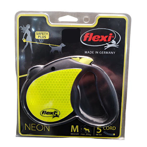 Flexi New Neon M – Automatski povodac sa kanapom (5 m)