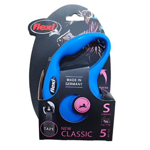 Flexi New Classic S Tape – Automatski Povodac (5m, Plavi)
