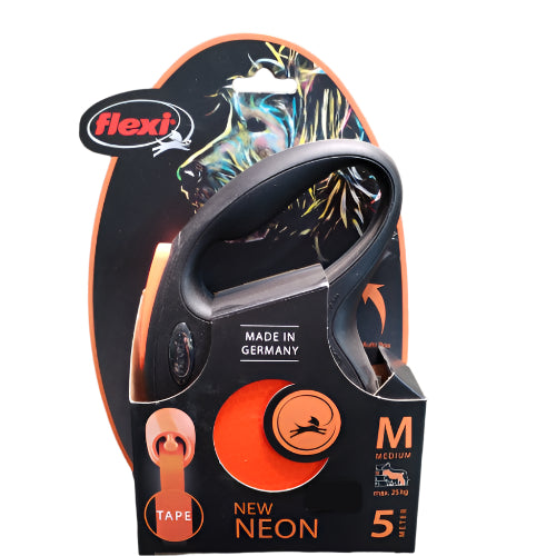 Flexi New Neon M – Automatski povodac (5 m traka)