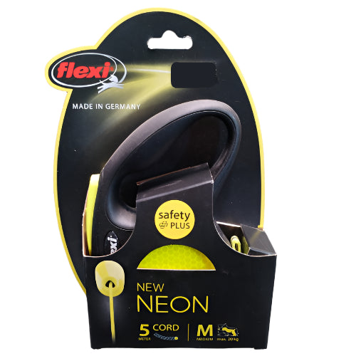 Flexi New Neon M – Automatski povodac sa kanapom (5 m)