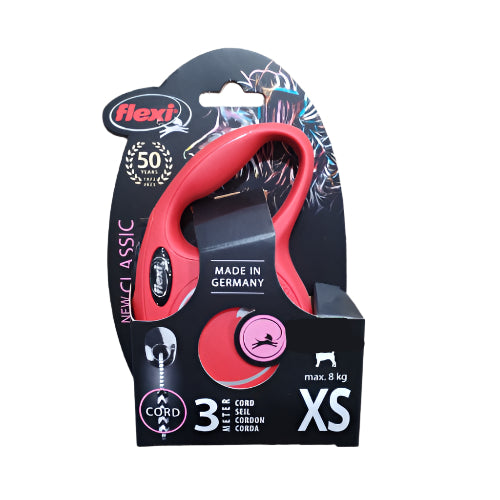 Flexi Classic Cord XS – Automatski povodac sa užetom od 3 metra za pse do 8 kg