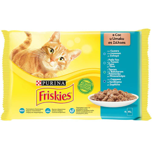 Friskies 4x85 g - Losos, Tuna, Sardina, Balakar U Sosu
