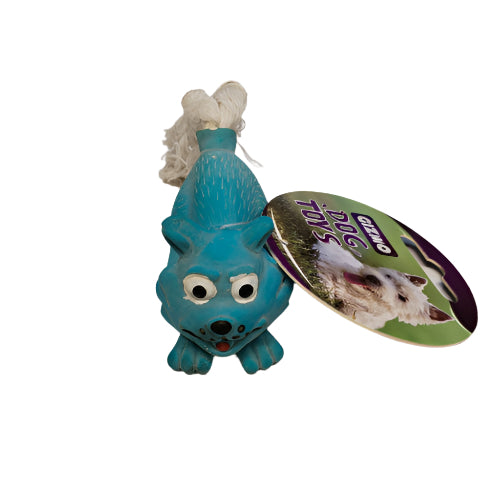 Gizmo Lateks Igračka za Pse – Mačka sa Užetom, 8 cm