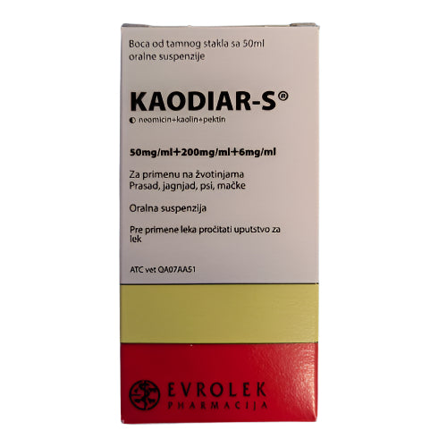 Evrolek Kaodiar-S podrška probavnom sistemu pasa i mačaka 50 ml