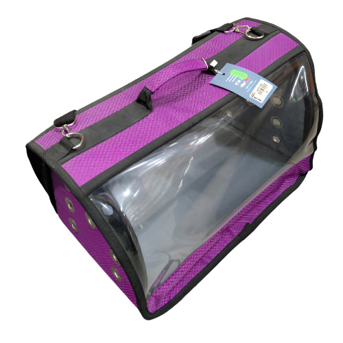 Leon Pet Şeffaf Fly Bag – Providna Torba za Ljubimce u Ljubičastoj Boji