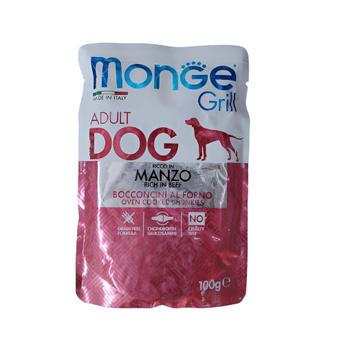 Monge Grill Sos za Pse 100g - Sočne Komadiće Mesa u Ukusnom Sosu