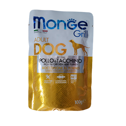 Monge Grill Sos za Pse 100g - Sočne Komadiće Mesa u Ukusnom Sosu