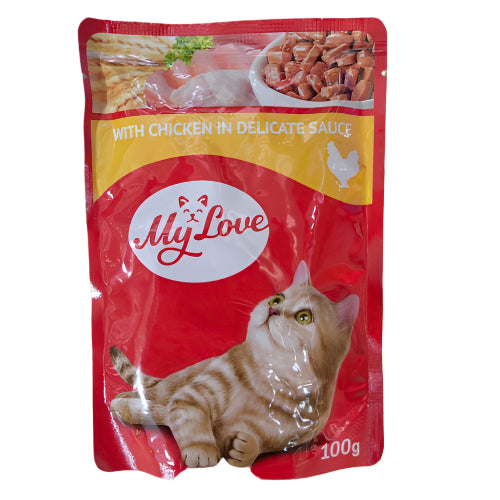My Love Sos za Mačke 100g - Sočni Komadići Mesa u Ukusnom Sosu