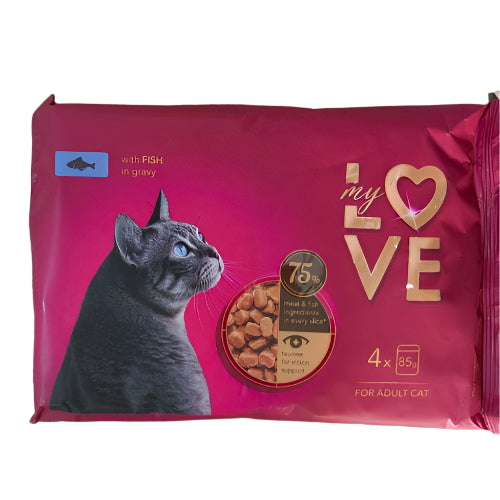 My Love Sos za Mačke 4x85g - Sočni Komadići Mesa u Ukusnom Sosu