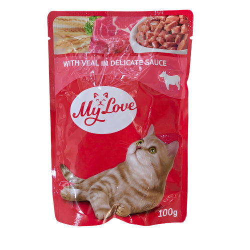 My Love Sos za Mačke 100g - Sočni Komadići Mesa u Ukusnom Sosu