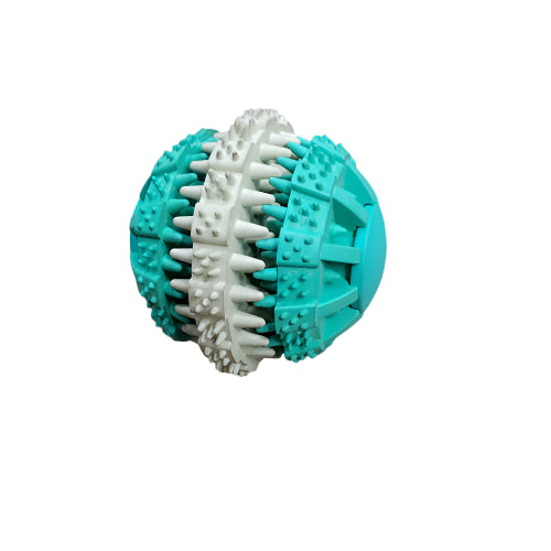 Nobby Dental Fun zelena-bela lopta – 6 cm