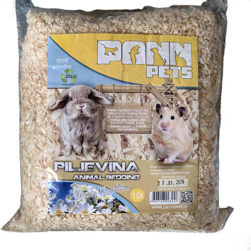 Pann Pets Piljevina 10 L - Prirodna Drvena Podloga za Glodare