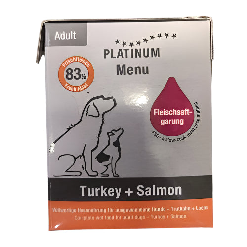 Platinum Menu – Vlažna hrana za pse (83% mesa) turkey-salmon