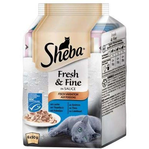 Sheba 6x50 g - Losos, Tunjevina, Bakalar U Sosu