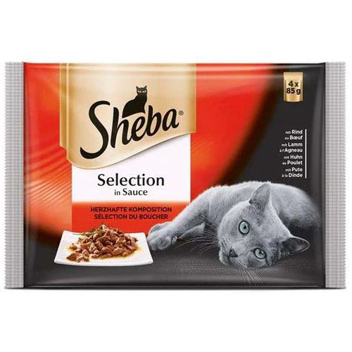 Sheba 4x85 g - Govedina, Jagnjetina, Piletina, Ćuretina U Sosu