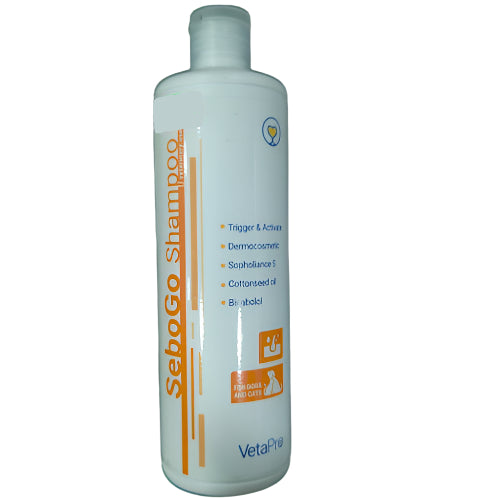 VetaPro SeboGo šampon - Dermatološki šampon za pse i mačke sa masnom kožom