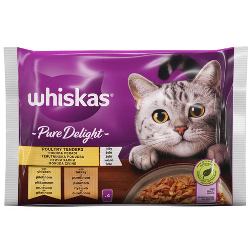 Whiskas 4x85 g - Pure Delight Živina U Želeu
