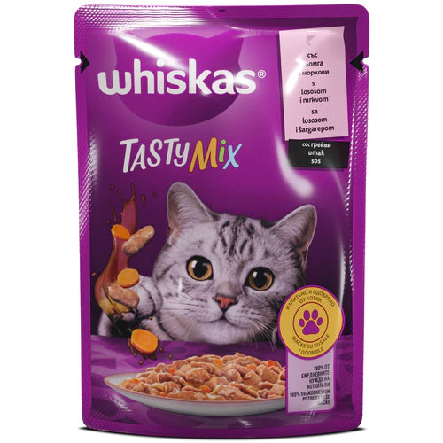 Whiskas 85 g - Tasty Mix Losos i Šargarepa U Sosu