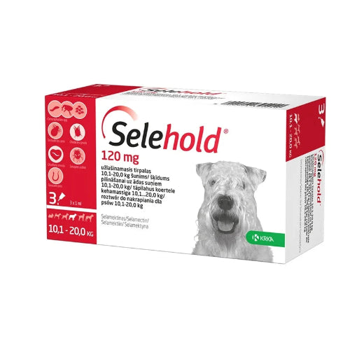 Selehold Dog 10,1–20 kg – rastvor protiv parazita za pse