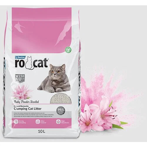 RO CAT grudvajuci posip za macke miris baby powder