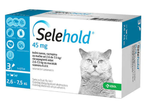 Selehold Cat 45 mg – za mačke od 2,5 do 7,5 kg